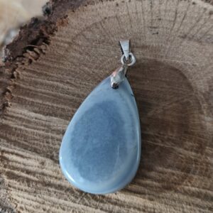 opale bleue pendentif goutte