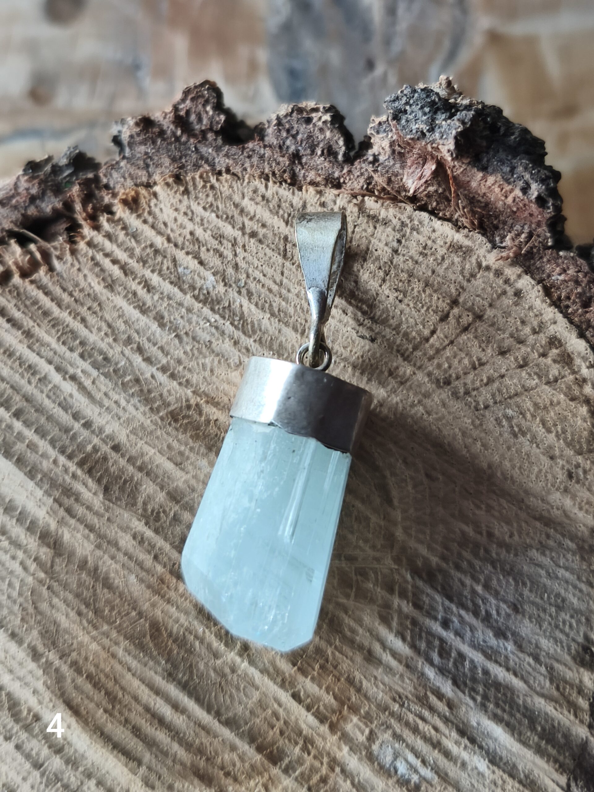 aigue-marine pendentif / argent