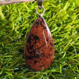 obsidienne acajou pendentif goutte