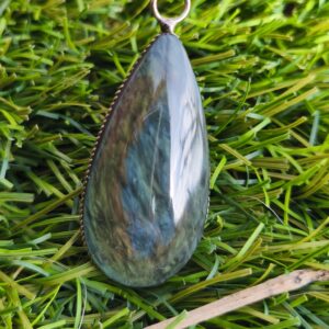 obsidienne mentogochol pendentif goutte