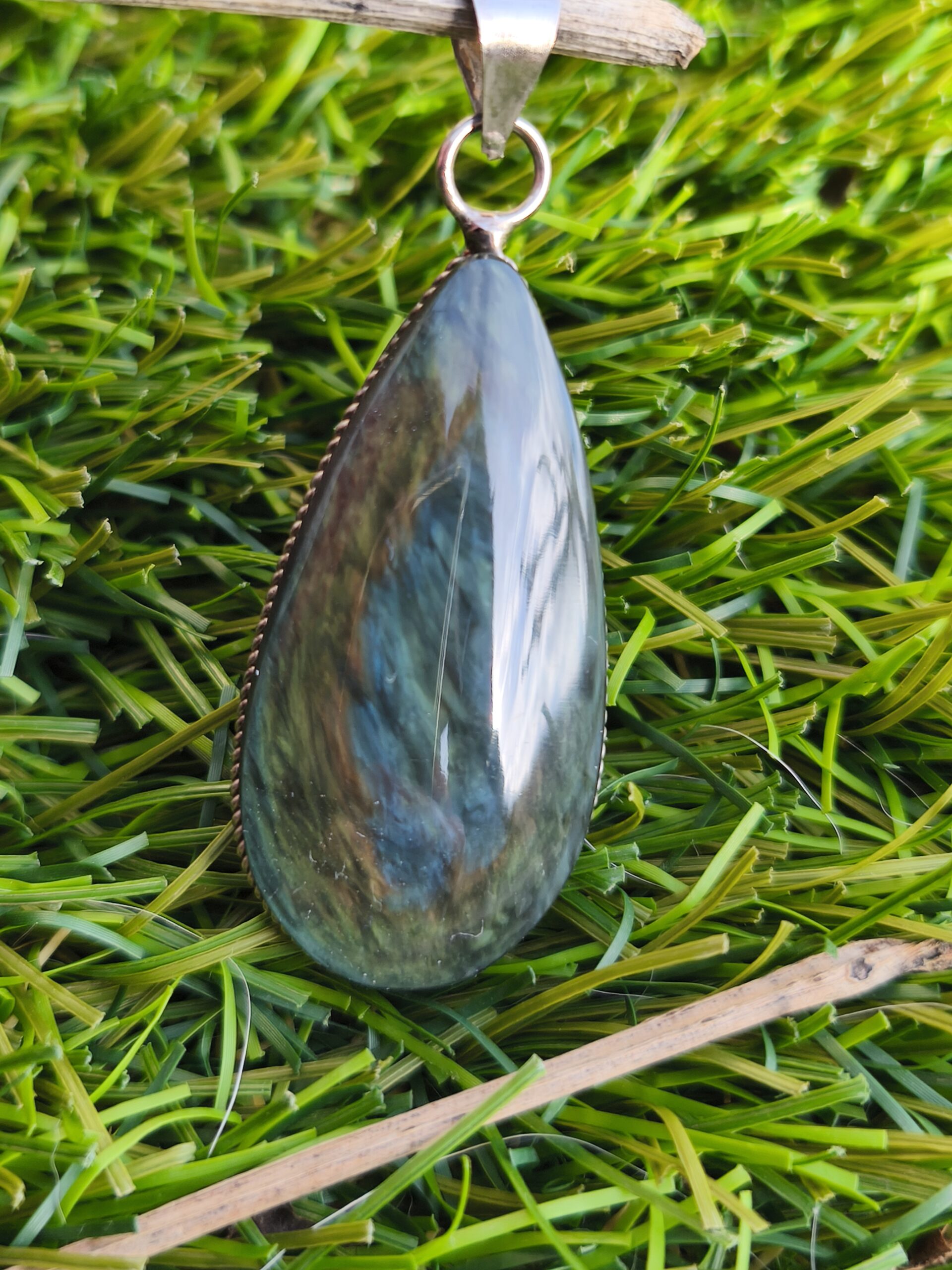 obsidienne mentogochol pendentif goutte