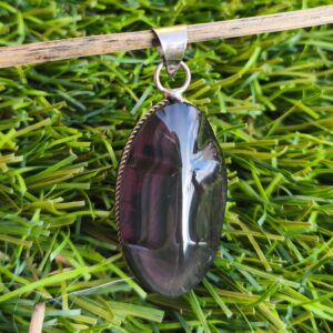 obsidienne oeil celeste pendentif vierge