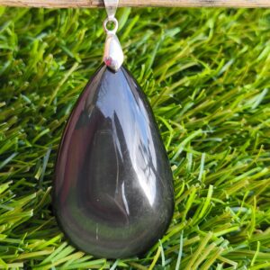 obsidienne oeil celeste pendentif goutte