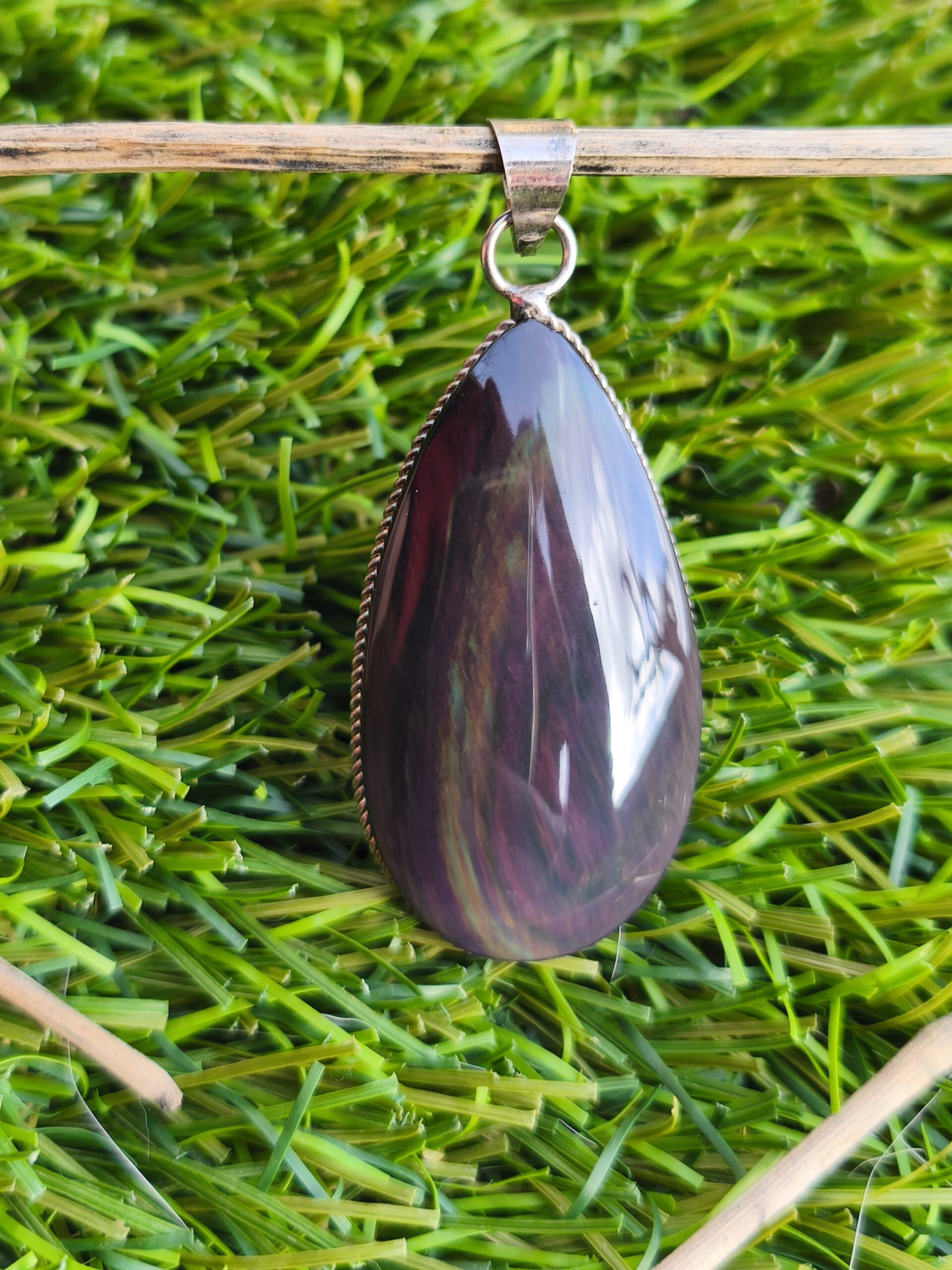 obsidienne oeil celeste pendentif goutte – Image 2