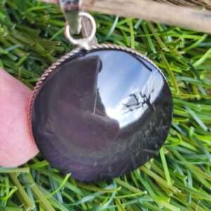 obsidienne oeil celeste pendentif rond