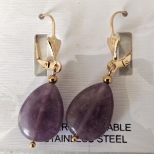 Améthyste boucles d'oreilles