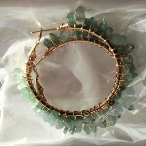 Aventurine verte boucles d'oreilles