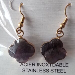 Améthyste boucles d'oreilles