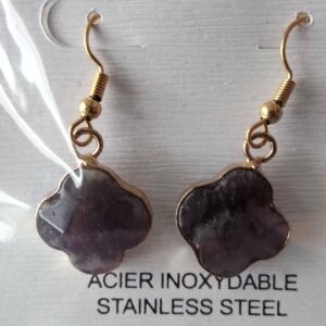 Améthyste boucles d'oreilles