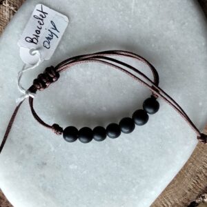 Onyx bracelet réglable