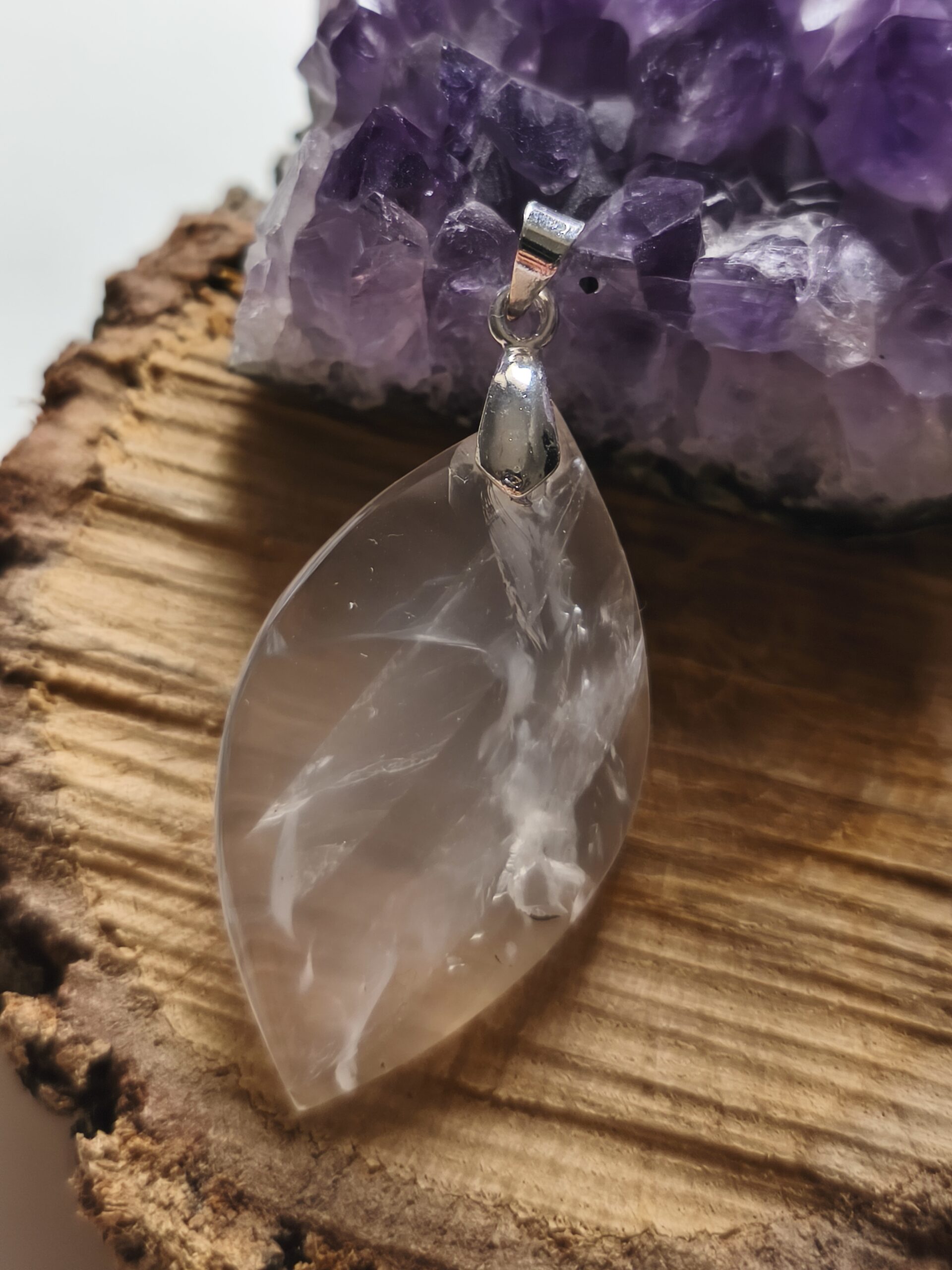 cristal de roche pendentif